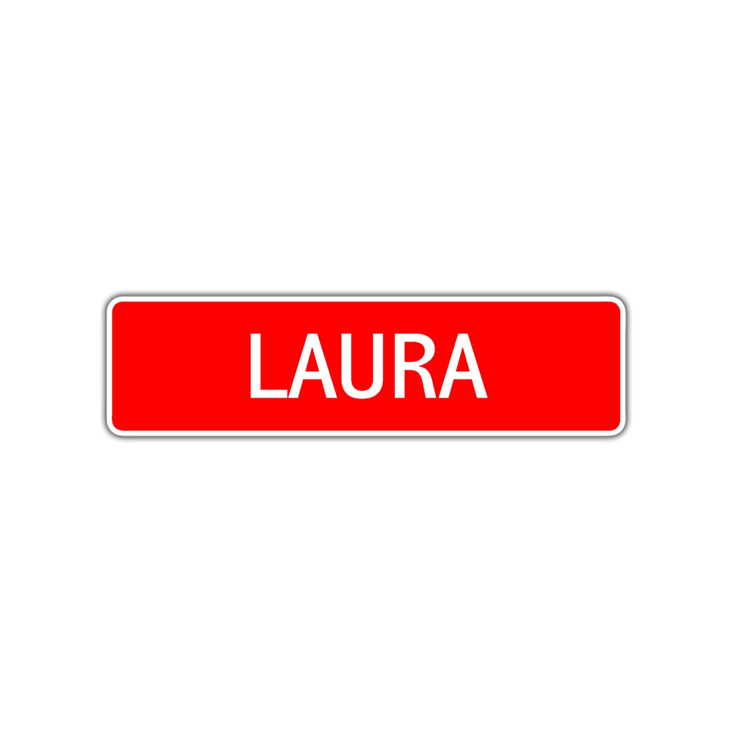 Laura Street Sign Children Name Room Plate