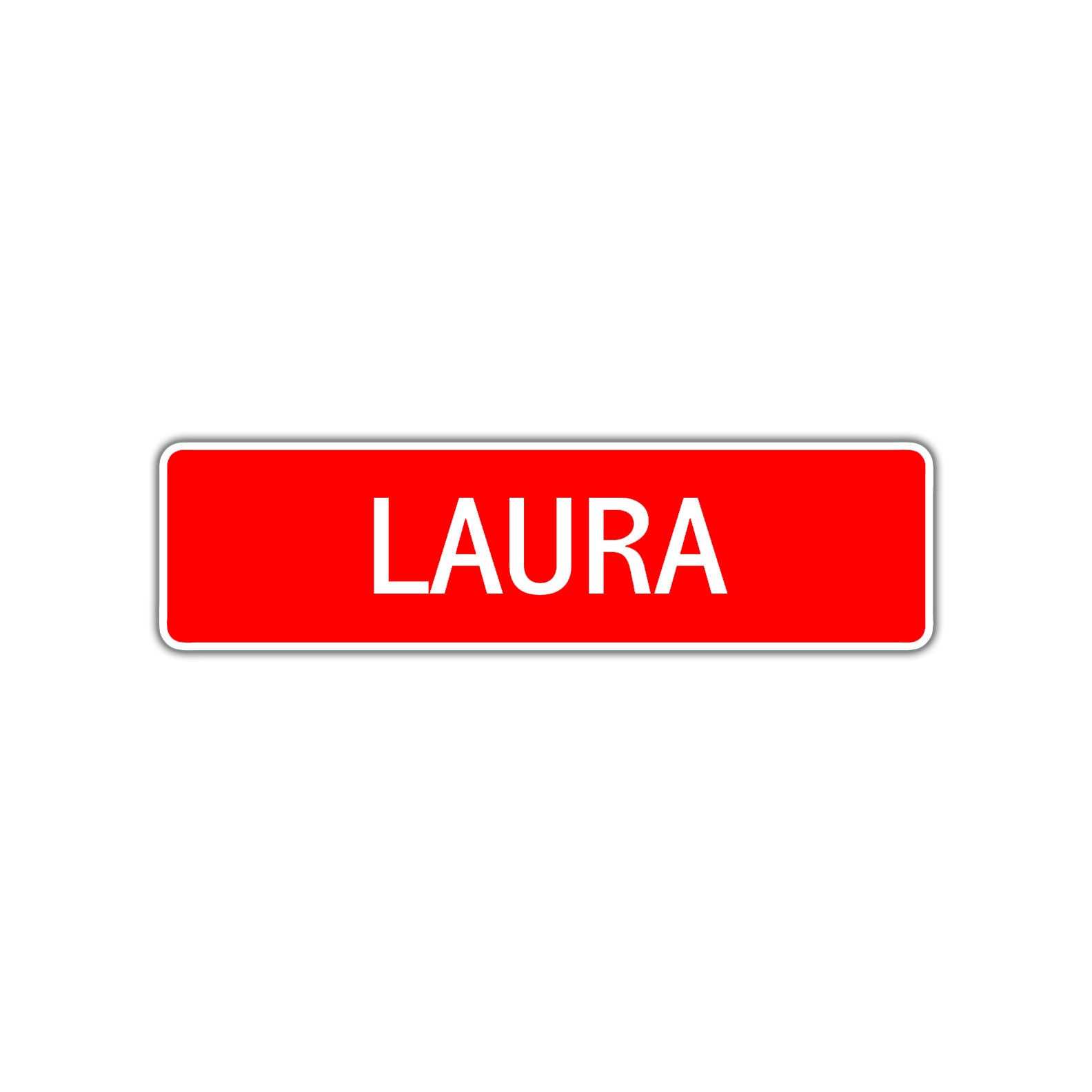 Laura Street Sign Children Name Room Plate