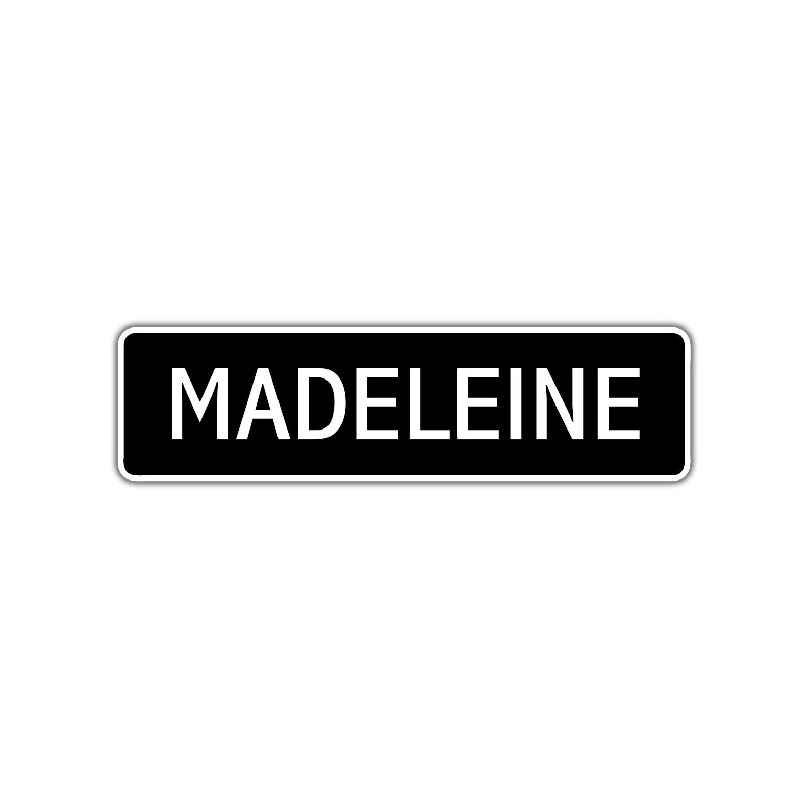 Madeleine Street Sign Children Name Room Plate
