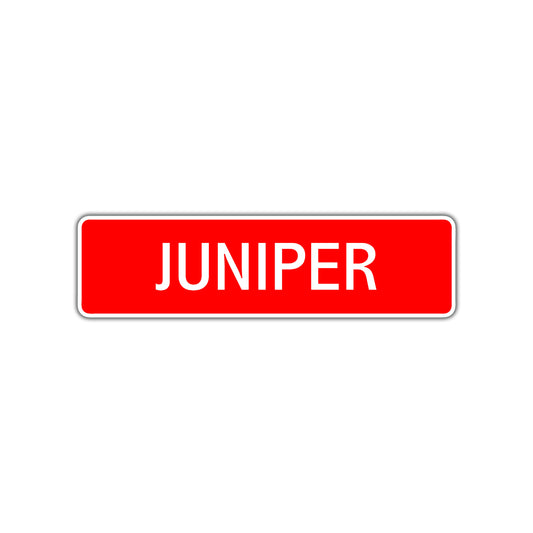Juniper Street Sign Children Name Room Plate