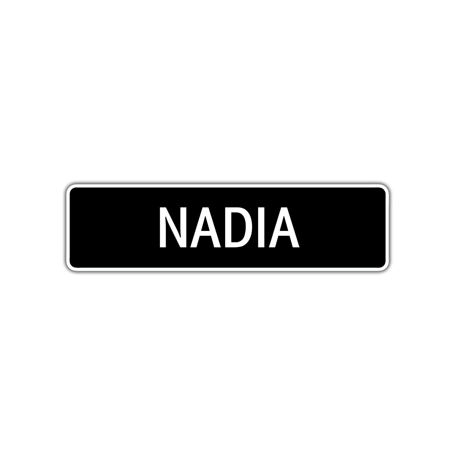 Nadia Street Sign Children Name Room Plate