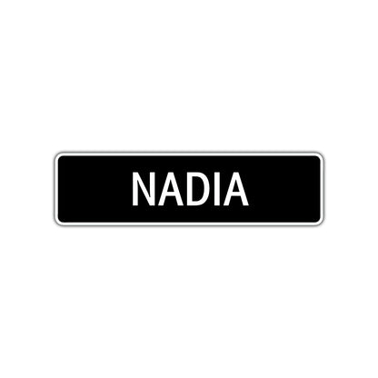 Nadia Street Sign Children Name Room Plate