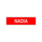 Nadia Street Sign Children Name Room Plate