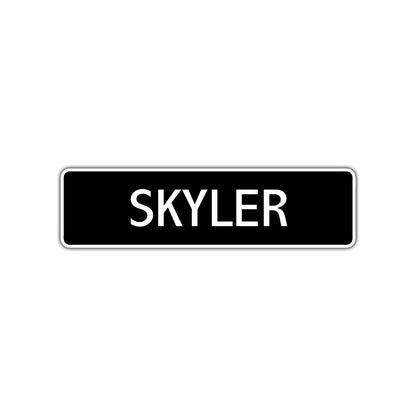 Skyler Street Sign Children Name Room Plate