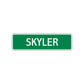 Skyler Street Sign Children Name Room Plate