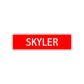 Skyler Street Sign Children Name Room Plate