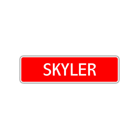 Skyler Street Sign Children Name Room Plate