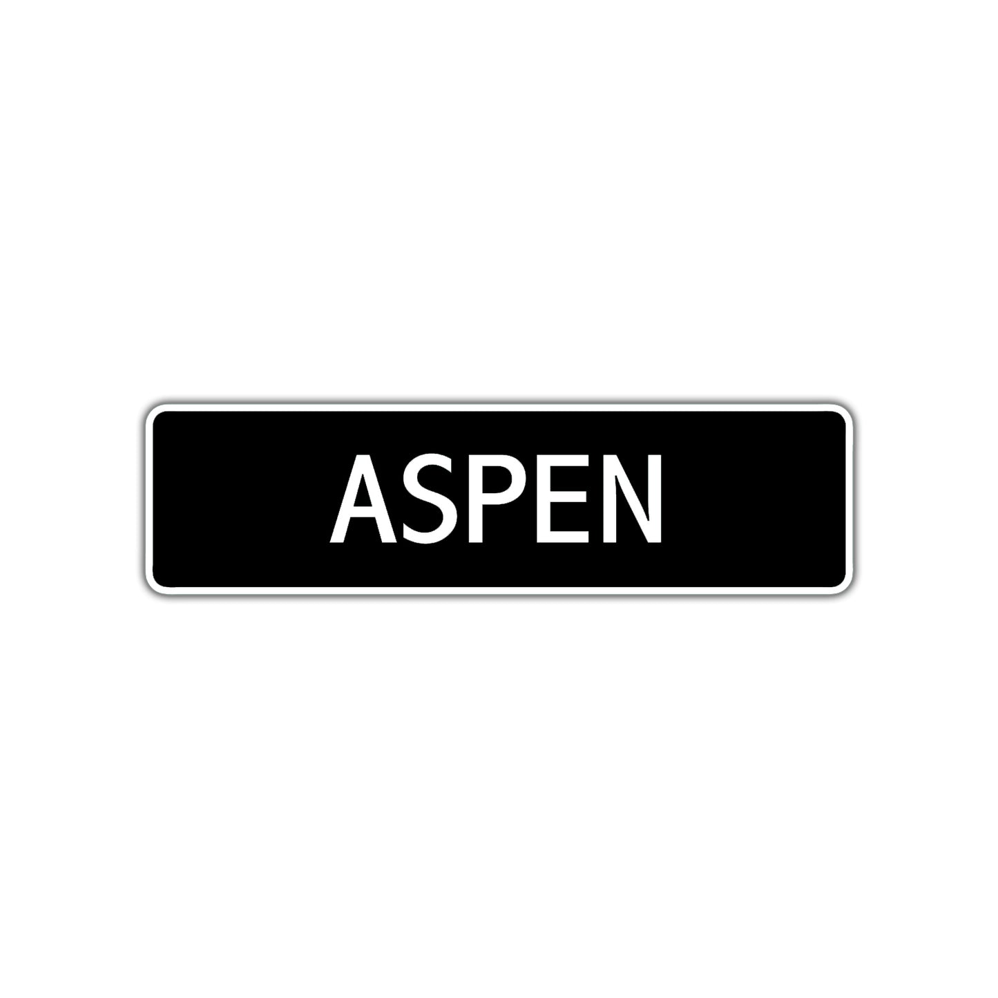 Aspen Street Sign Children Name Room Plate