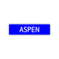 Aspen Street Sign Children Name Room Plate