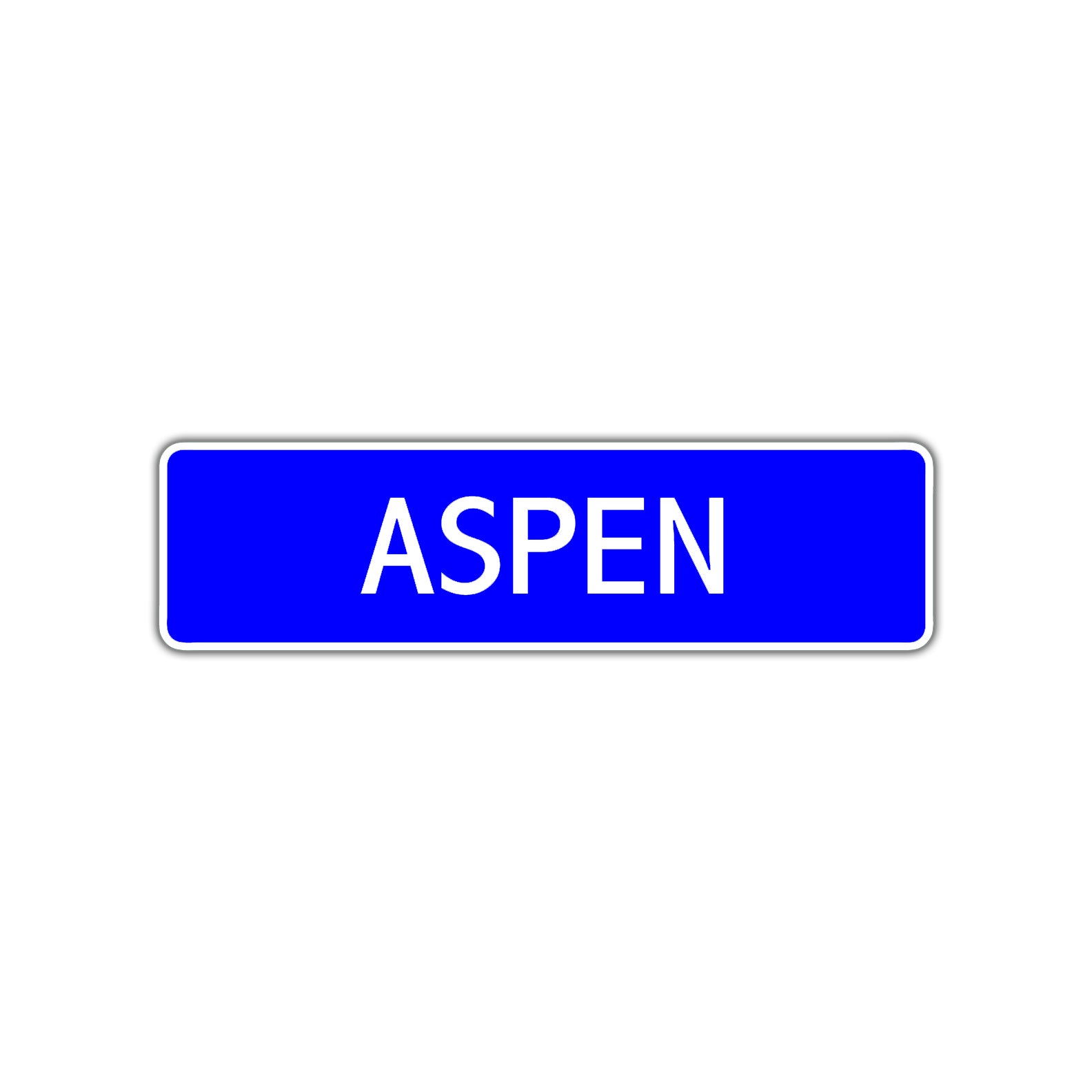 Aspen Street Sign Children Name Room Plate
