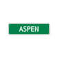 Aspen Street Sign Children Name Room Plate