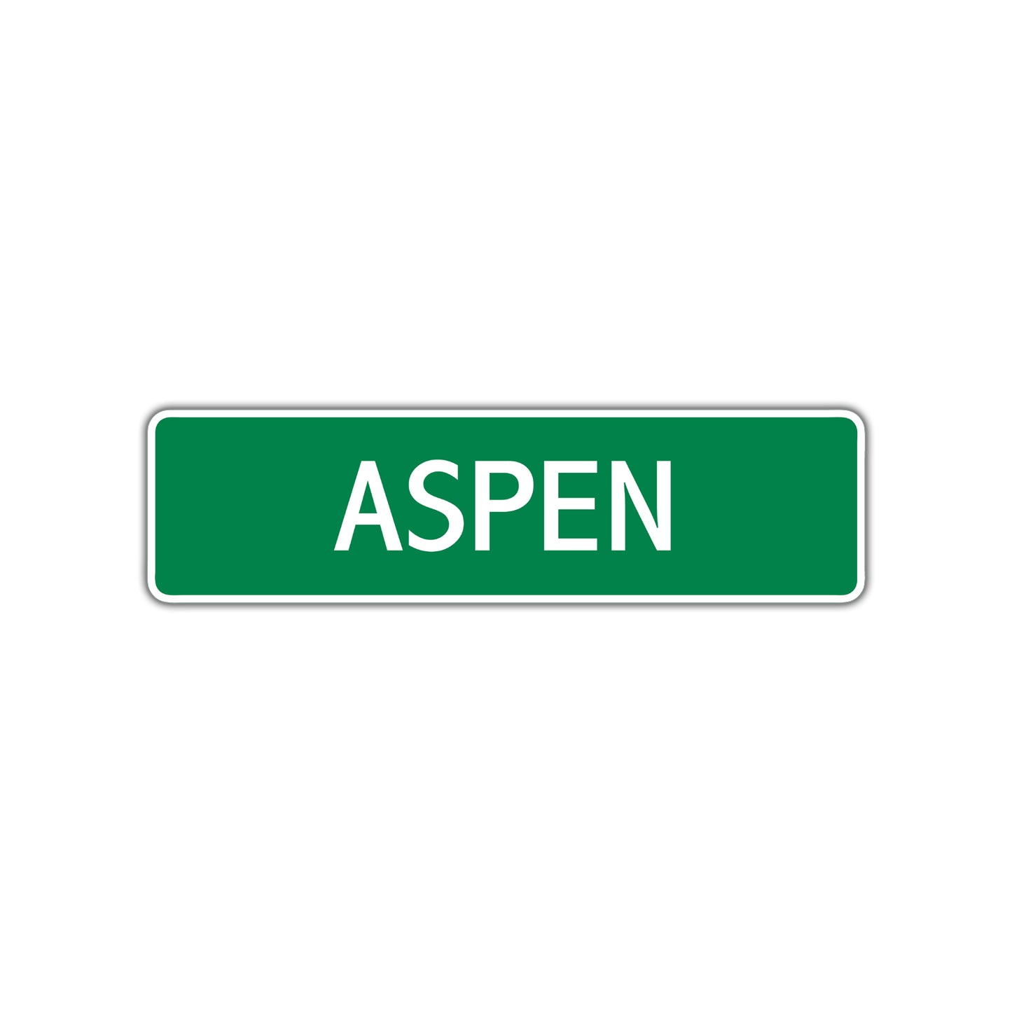 Aspen Street Sign Children Name Room Plate