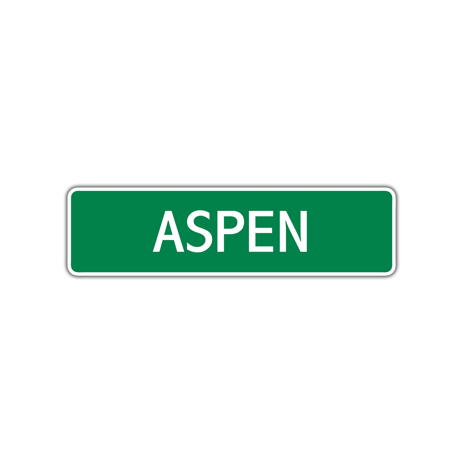 Aspen Street Sign Children Name Room Plate