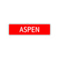 Aspen Street Sign Children Name Room Plate