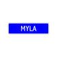 Myla Street Sign Children Name Room Plate