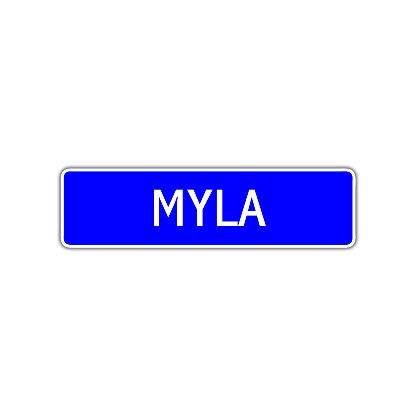 Myla Street Sign Children Name Room Plate