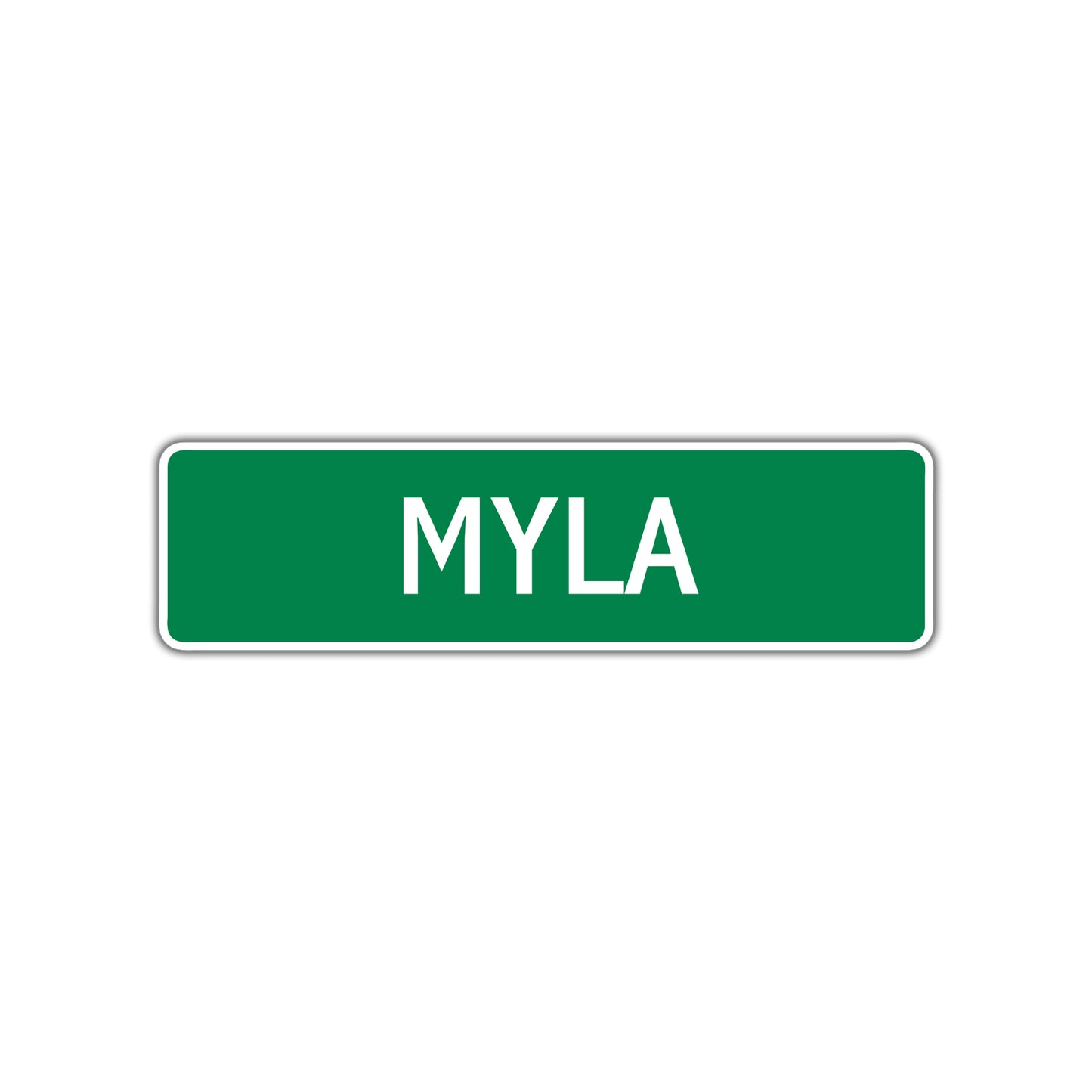 Myla Street Sign Children Name Room Plate
