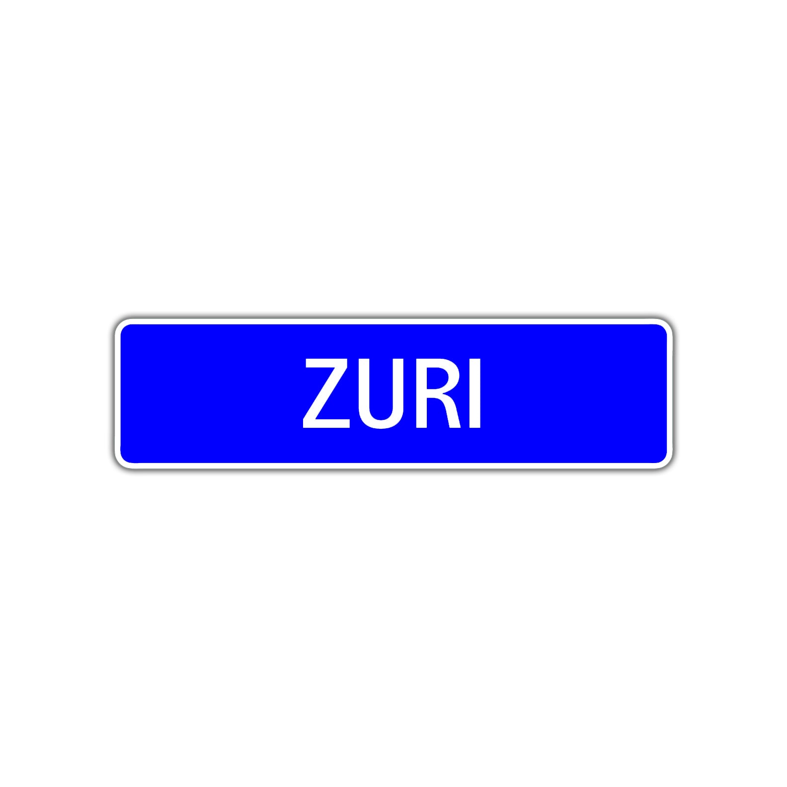 Zuri Street Sign Children Name Room Plate