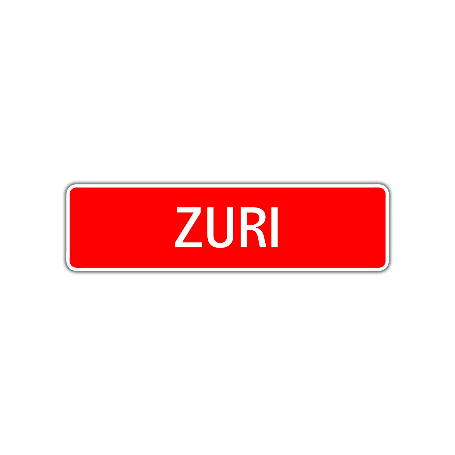 Zuri Street Sign Children Name Room Plate