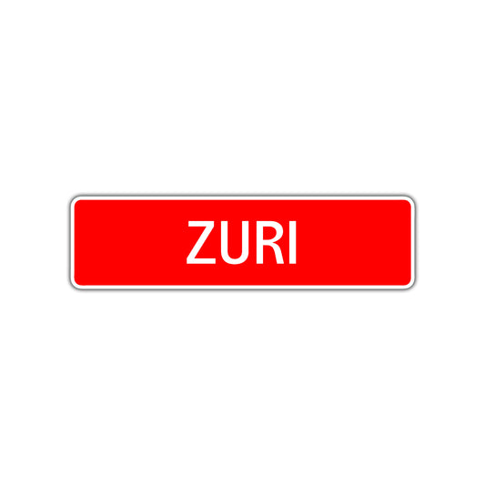 Zuri Street Sign Children Name Room Plate