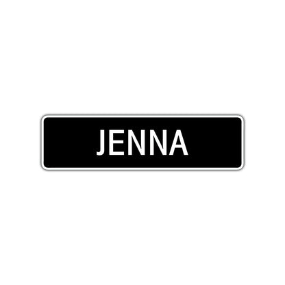 Jenna Street Sign Children Name Room Plate