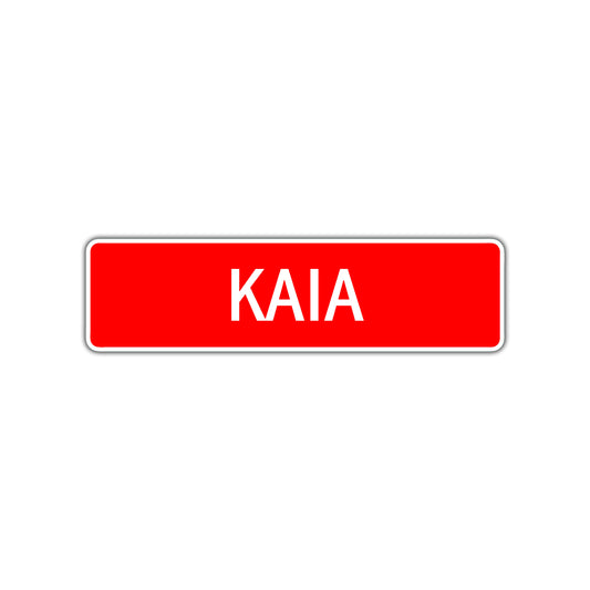 Kaia Street Sign Children Name Room Plate