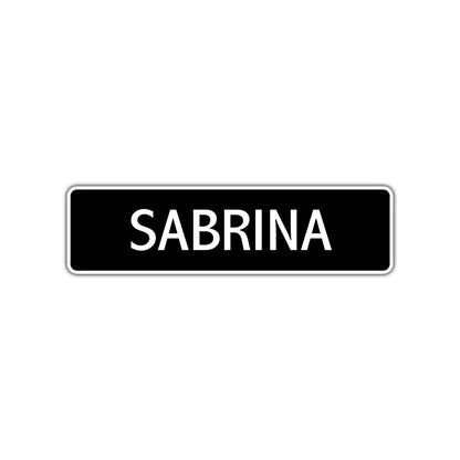 Sabrina Street Sign Children Name Room Plate
