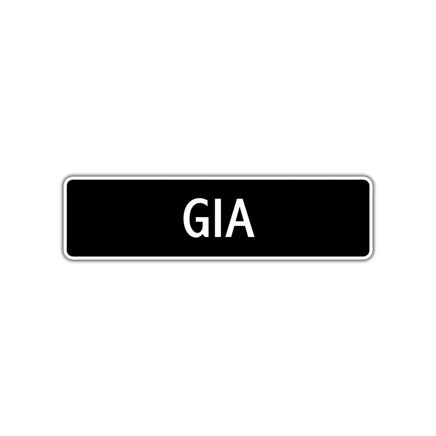 Gia Street Sign Children Name Room Plate