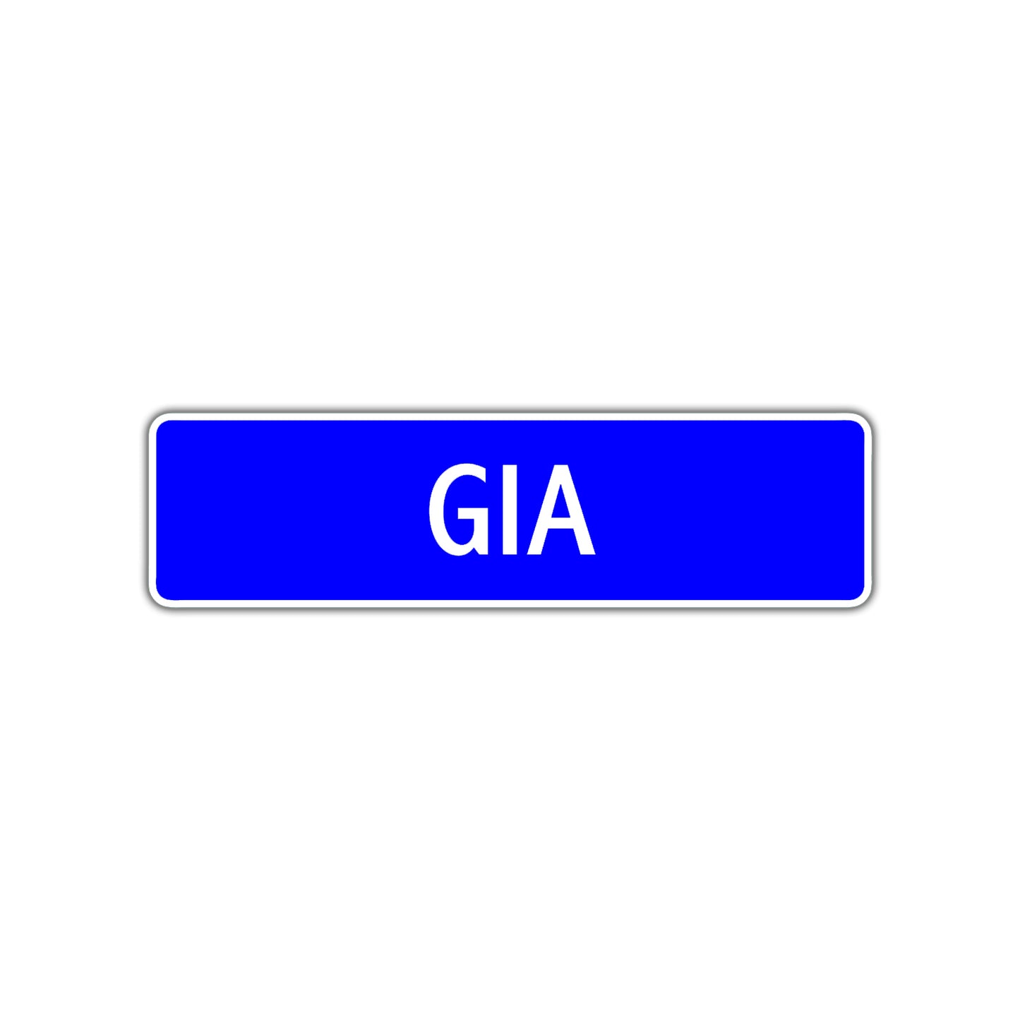 Gia Street Sign Children Name Room Plate