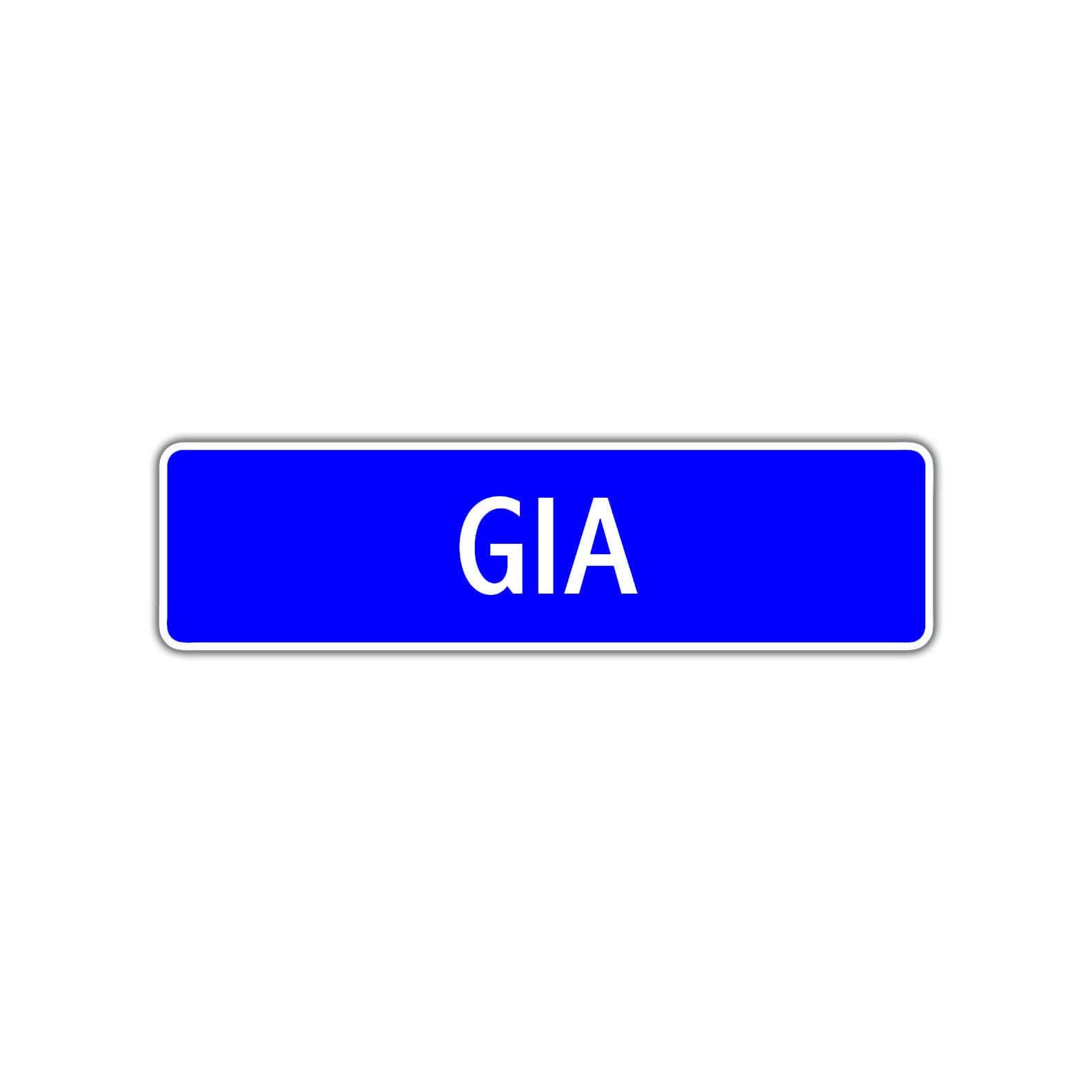 Gia Street Sign Children Name Room Plate