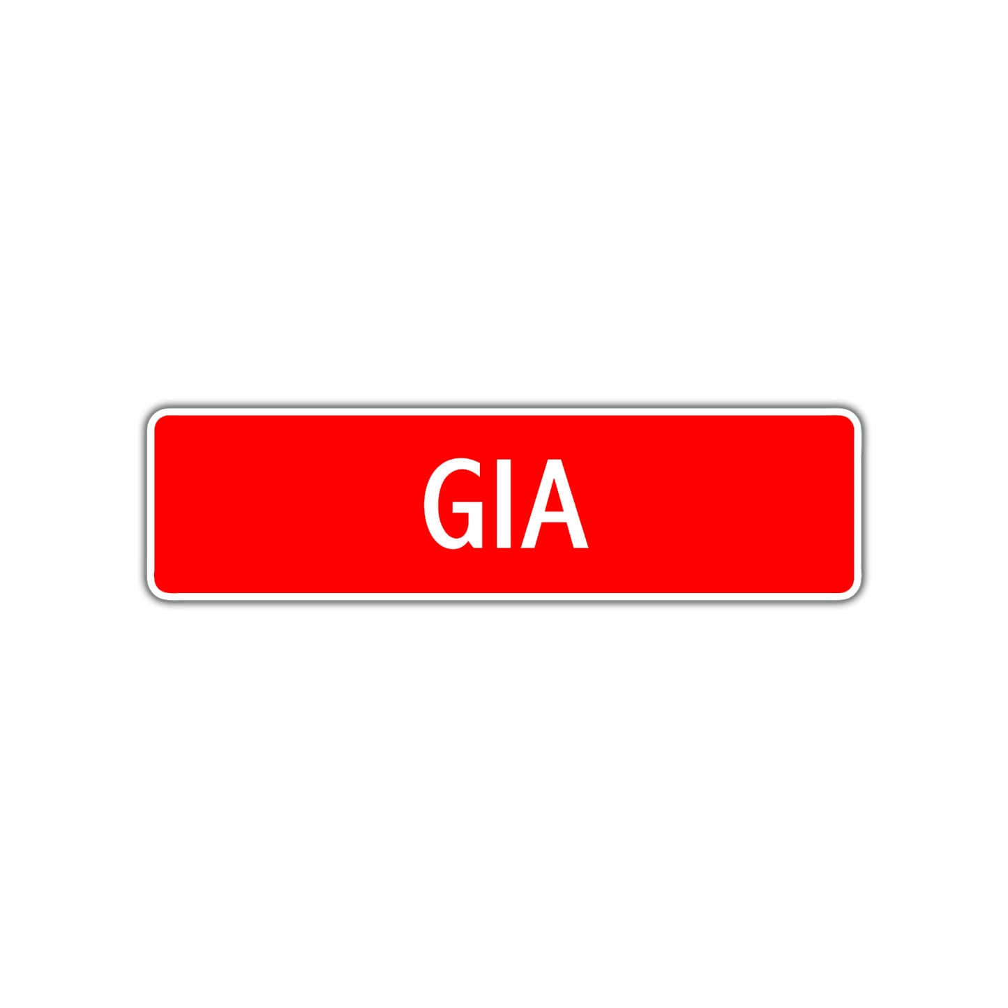 Gia Street Sign Children Name Room Plate