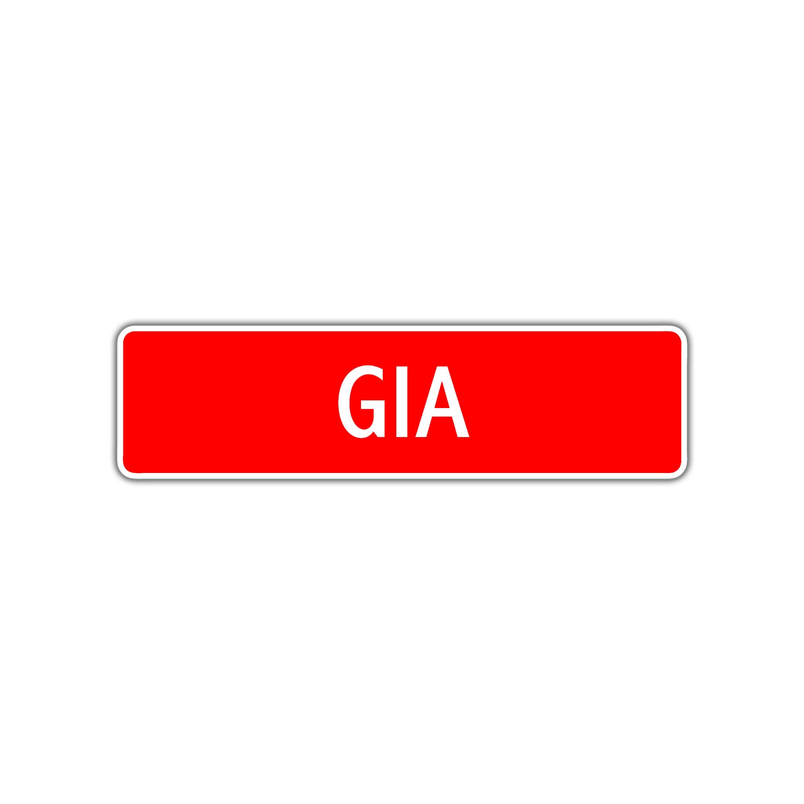Gia Street Sign Children Name Room Plate