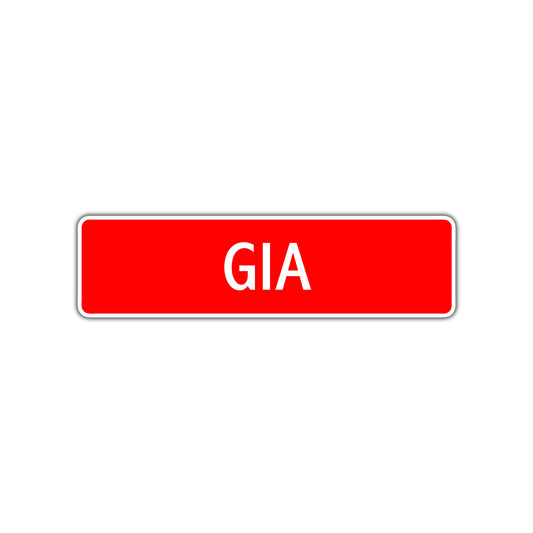 Gia Street Sign Children Name Room Plate