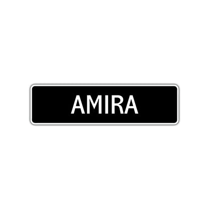 Amira Street Sign Children Name Room Plate