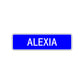 Alexia Street Sign Children Name Room Plate