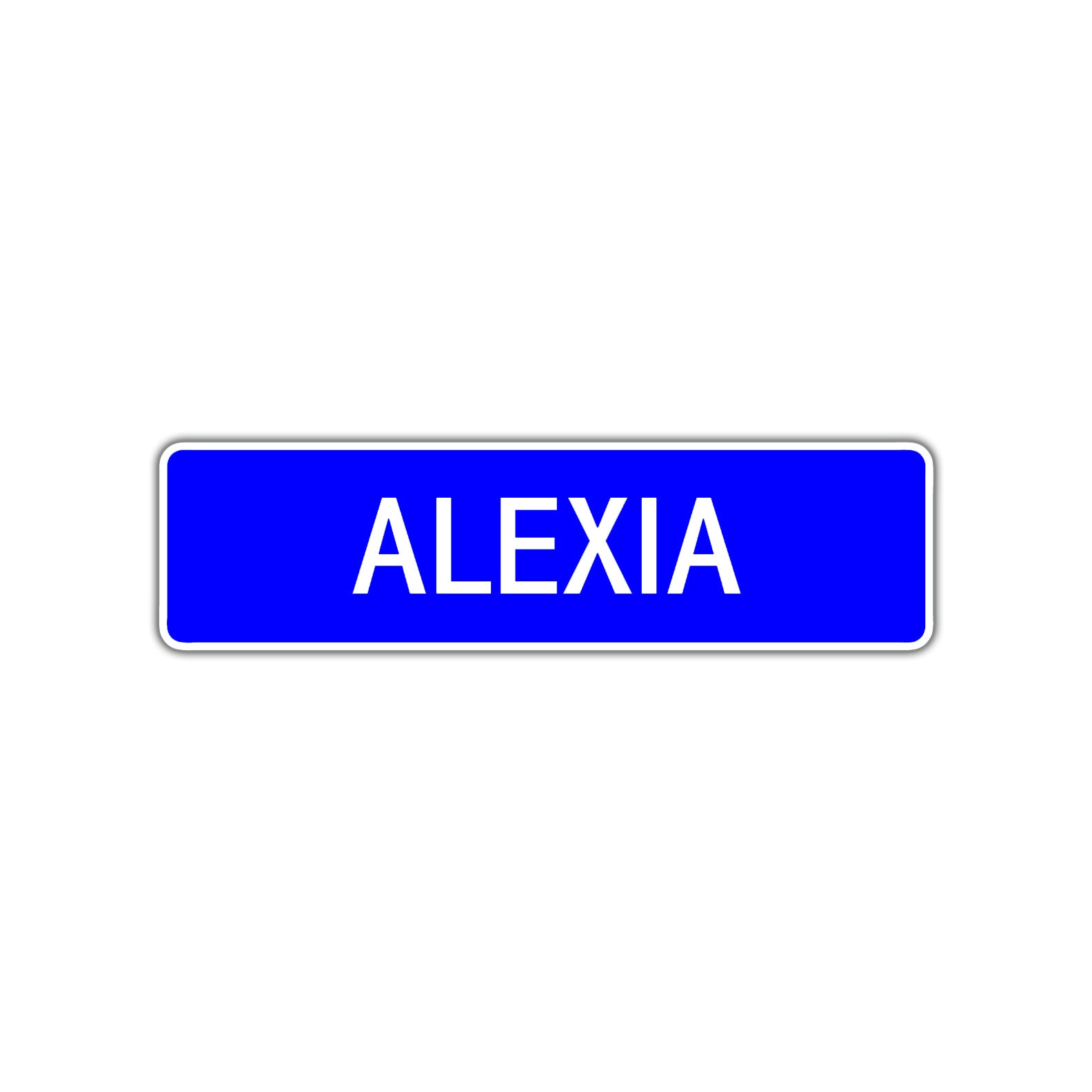 Alexia Street Sign Children Name Room Plate