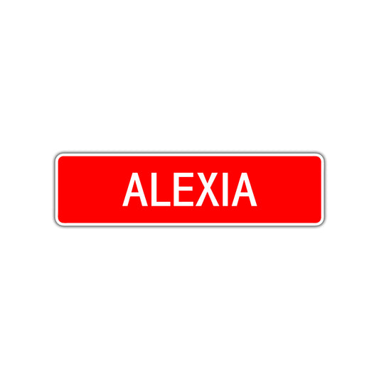 Alexia Street Sign Children Name Room Plate