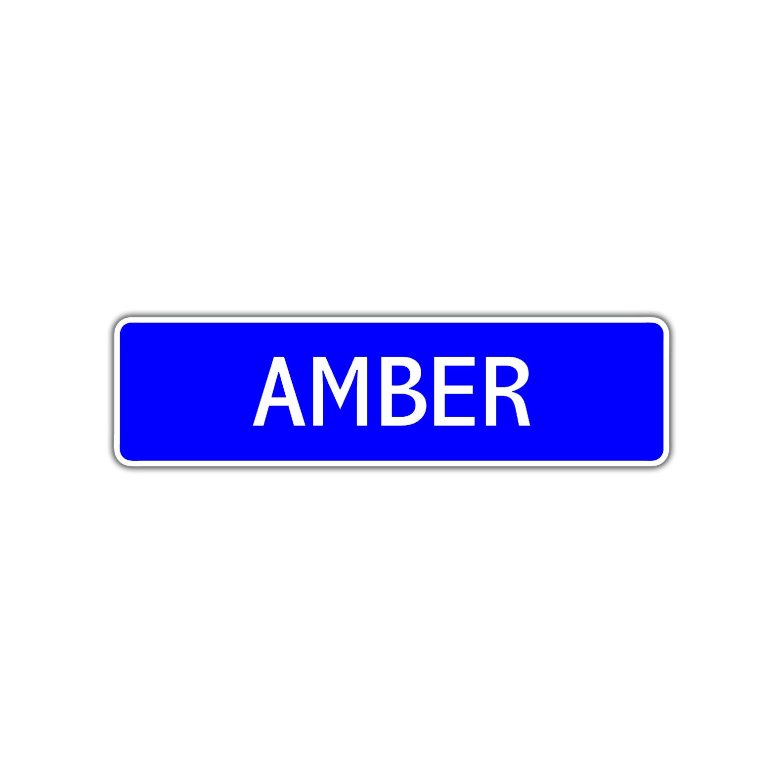 Amber Street Sign Children Name Room Plate