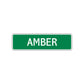 Amber Street Sign Children Name Room Plate
