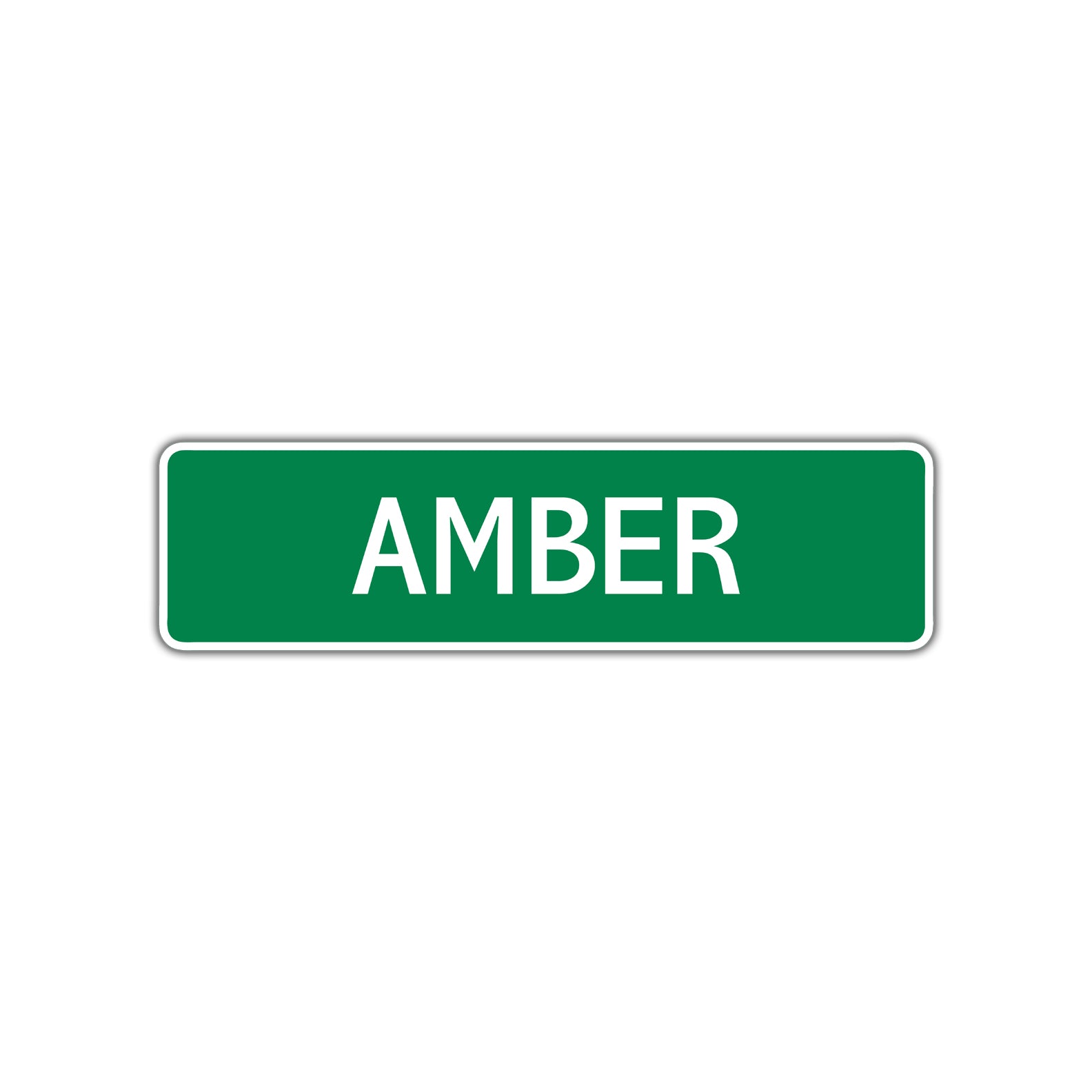 Amber Street Sign Children Name Room Plate