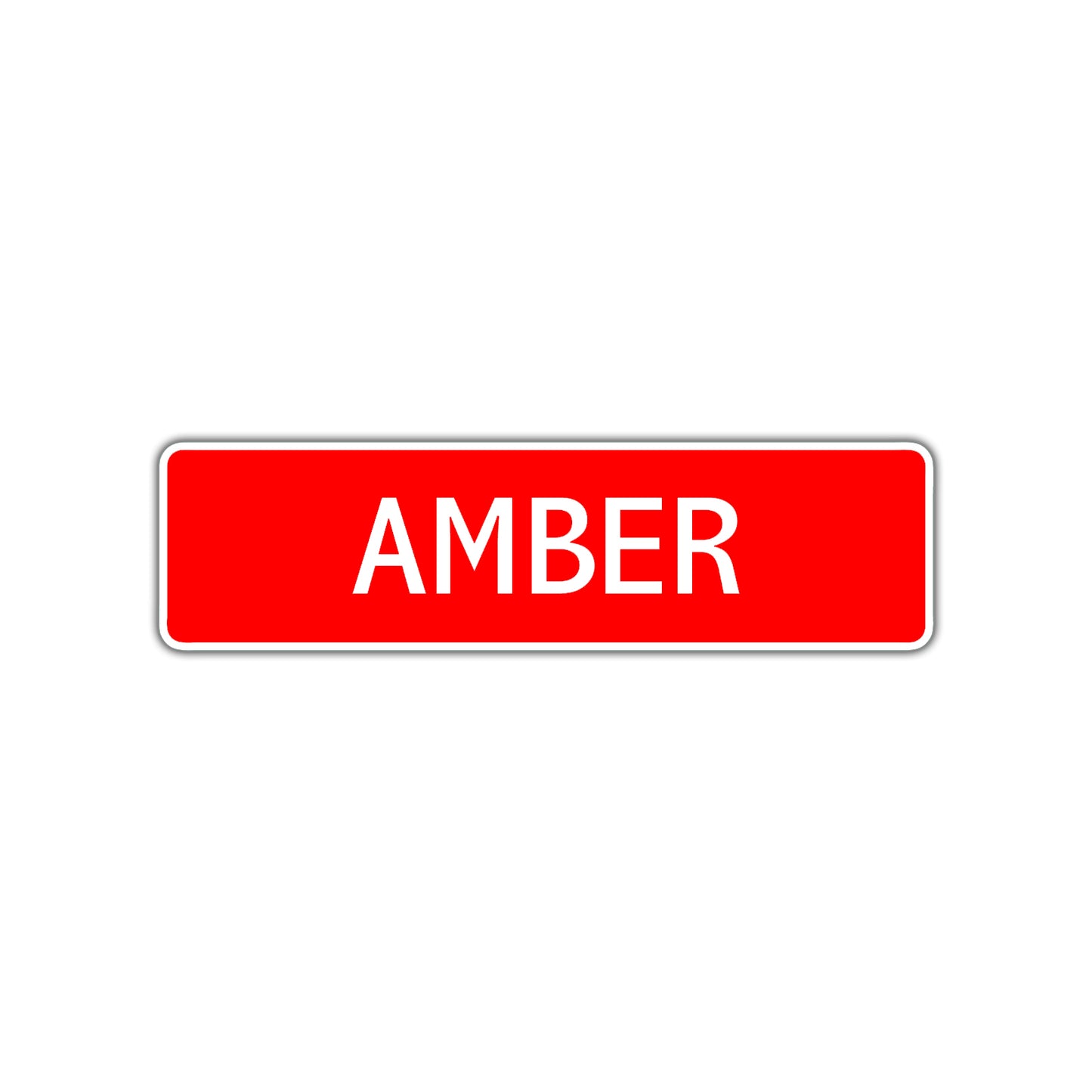 Amber Street Sign Children Name Room Plate