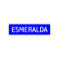 Esmeralda Street Sign Children Name Room Plate
