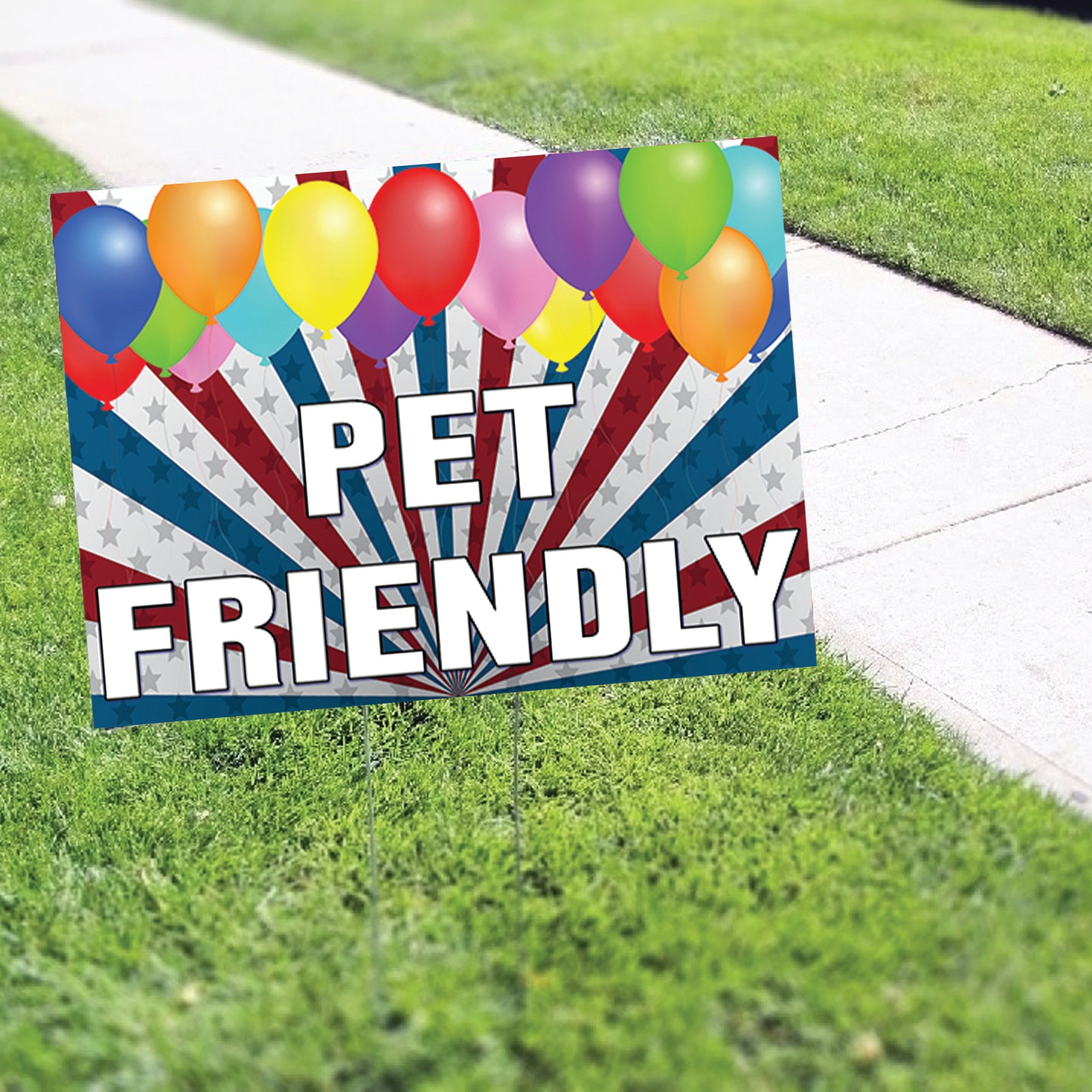 Pet Friendly Coroplast Yard Sign