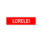 Lorelei Street Sign