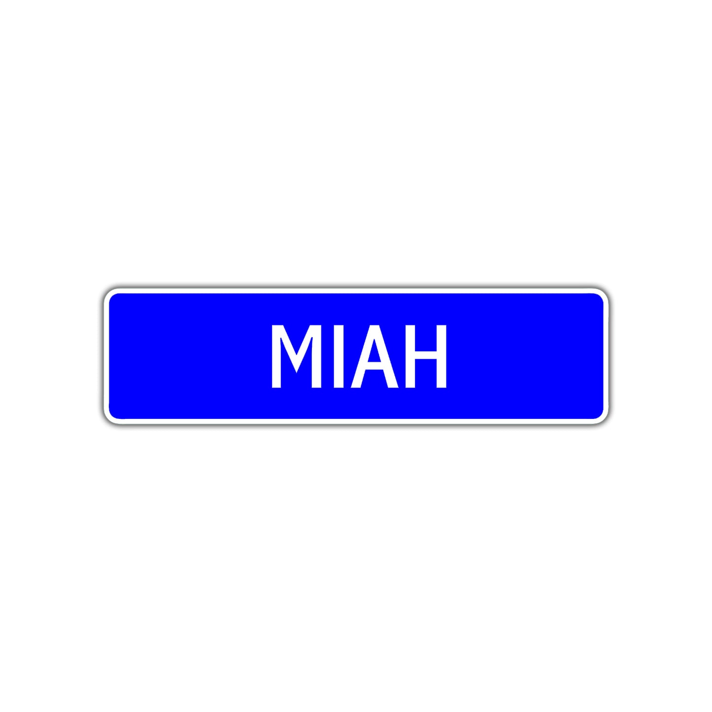 Miah Street Sign Metal Plate