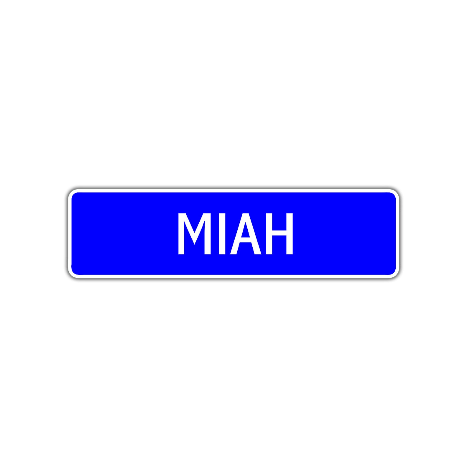 Miah Street Sign Metal Plate