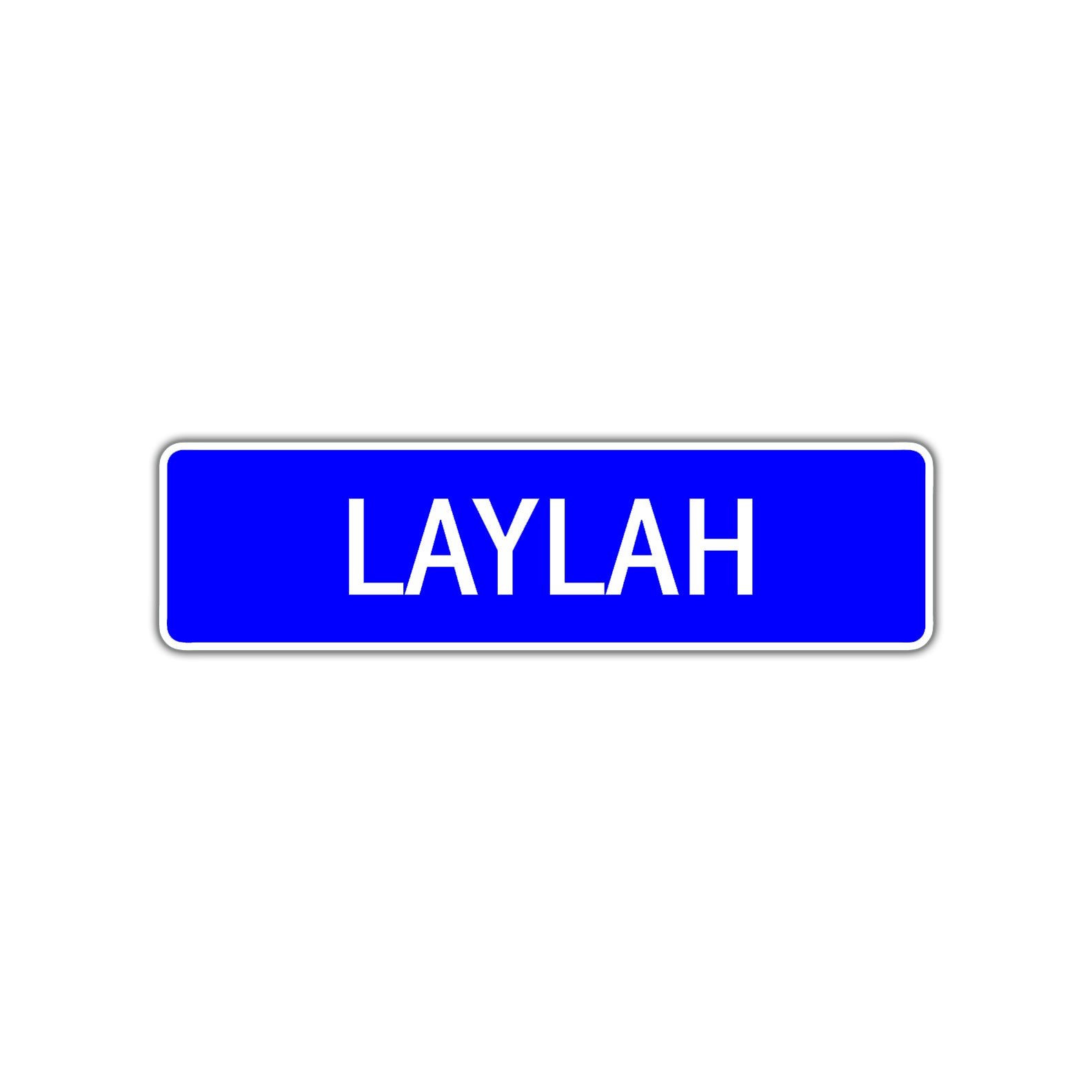 Laylah Street Sign Children Name Room Plate