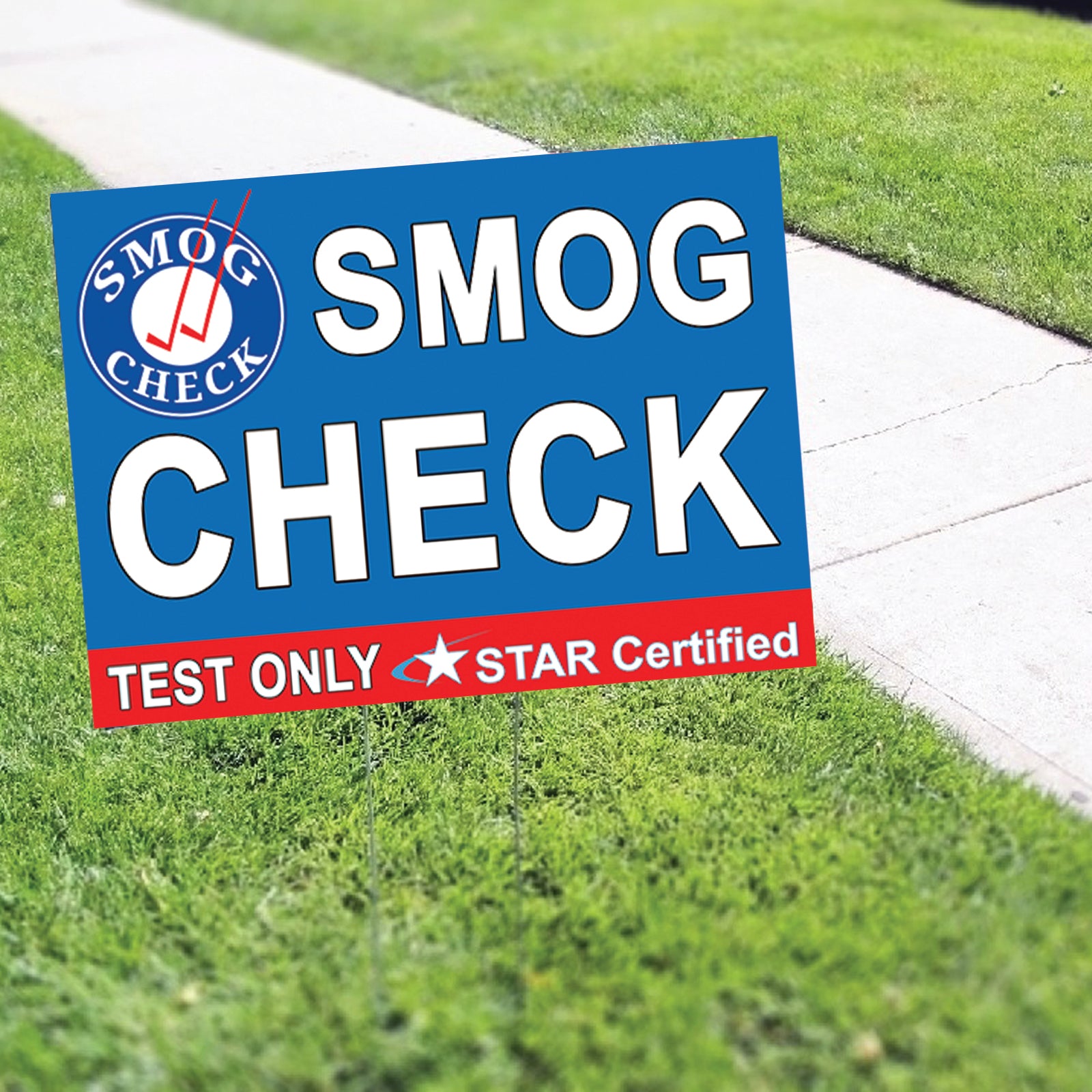 Smog Check Coroplast Yard Sign – Sign Fever