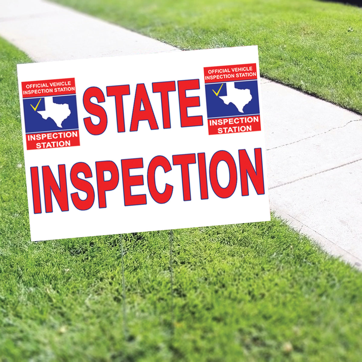State Inspection Coroplast Yard Sign – Sign Fever