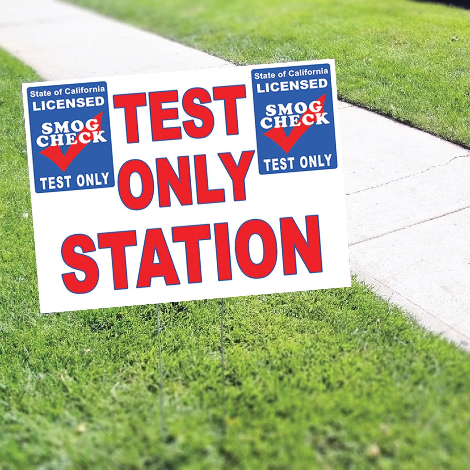 Test Only Station Coroplast Yard Sign - Sign Fever